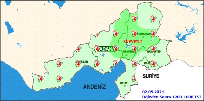 Meteoroloji Genel Müdürlüğü Akdeniz Bölgesi İçin Uyarı Yaptı, Bu Gece Yağışın Mersin’de de Etkisini Göstermesi Bekleniyor