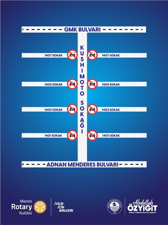 Mersin’de Kushimoto Sokağı Trafiğe Kapanıyor
