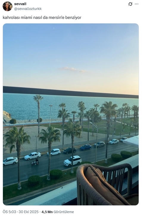 Mersin, Miami'yi Solladı: ''Kahrolası Miami, Nasıl da Mersin'e Benziyor!'' Paylaşımı 4.5 Milyon İzlenmeyle Patladı!