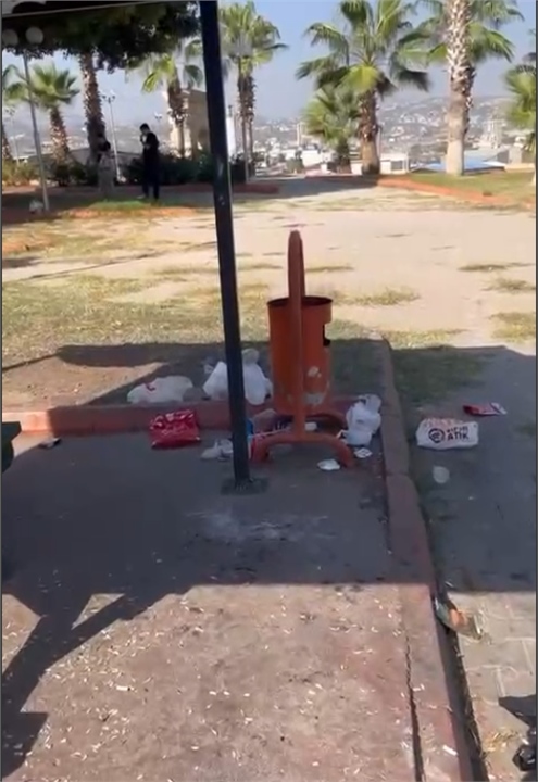 Anıttepe Parkı’ndaki Çöplerin Hali Tepki Çekti