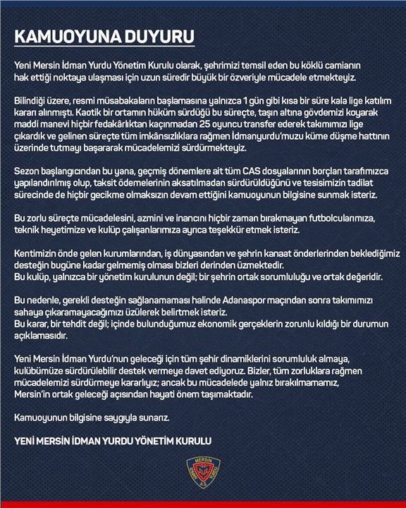 Mersin İş Dünyası, Sözünde Durmayan Siyasiler ve Kanaat Önderlerinin Ayıbı: İdman Yurdu’nu Öksüz Bıraktılar