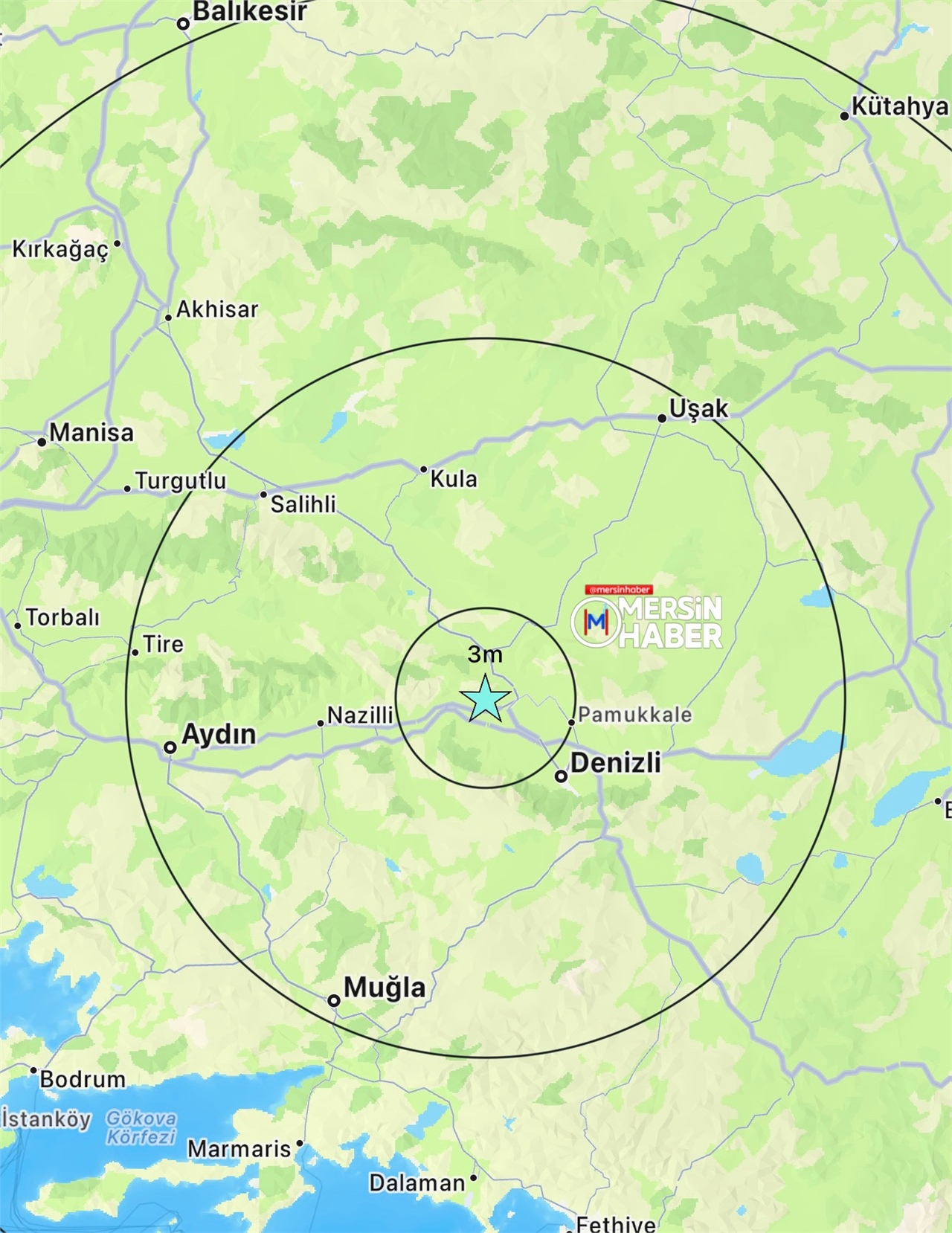 Denizli Buldan Yenicekent Merkezli 5.1 Büyüklüğündeki Deprem Sabah Saatlerinde Kaydedildi