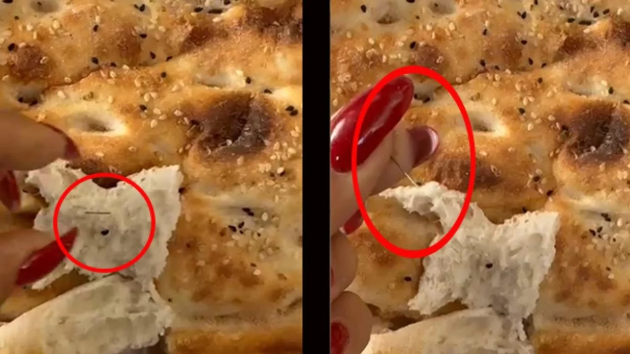 Mersin Toroslar'da Pide Ekmek İçinden İğne Çıktı, Vatandaş Şaşırdı: Hem de İlaç İğnesi!