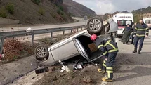 Tokat'ta Ters Dönme Trafik Kazası