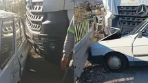 Silifke'de Otomobil, Beton Mikseriyle Çarpıştı!