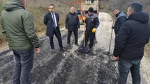 Yenipazar'da Yol Onarım Çalışmaları İncelendi