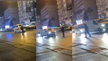 Gmk Bulvarı’nda Trafiğin Ortasında Bir Garip Olay: Az Kalsın Facia Oluyordu, Trafiğin Ortasında Kollarını Açıp Durdu!