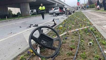 Antalya'da Ambulansa Yol Verme Kazası