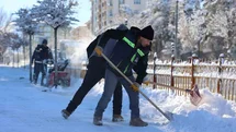 Erzurum'da Karla Mücadele Çalışmaları Başladı