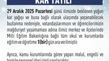 Elazığ'da Eğitim Ara Verildi