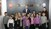 Yenipazar'da Minik Öğrenciler Başkan Ercan'ı Ziyaret Etti