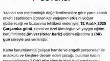 Tunceli'de Eğitime 1 Gün Ara Verildi