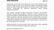 Niğde'de Eğitime Bir Gün Ara Verildi