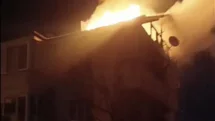 Düzce'de 3 Katlı Bina Yangını