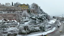 Bursa yeni yıla karla uyandı...Beyaz güzellik havadan böyle görüntülendi