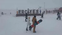 Erciyes’te kar kalınlığı 130 santime ulaştı