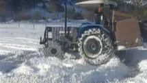 Kahramanmaraş'ta Traktörlerle Kar Eğlencesi