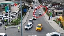 Büyükçekmece'de Dronla Şerit İhlali Denetimi