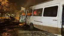 Bursa'da Baraka ve Minibüs Yangını