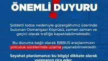 Bursa'da Burulaş Seferleri Hakkında Duyuru