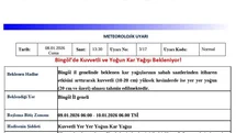 Bingöl'de Kuvvetli Kar Yağışı Bekleniyor