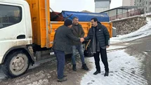 Başkan Taşkın, karla mücadele çalışmalarını sahada inceledi