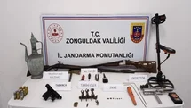 Zonguldak'ta Tarihi Eserler ve Silahlar Ele Geçirildi