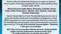 Sinop'ta Taşımalı Eğitime Kar Engeli