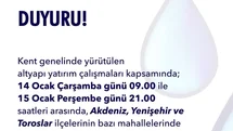 Mersin'de 36 Saatlik Su Kesintisi: 3 İlçe Etkilenecek, Hangi Mahallelerde Kesinti Uygulanacak?