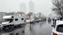 Kartal’da Kısa Süreli Kar Yağışı Görüldü