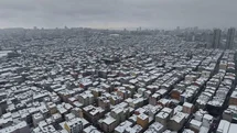 İstanbul'da Kar Manzaraları Hava Görüntülerine Yansıdı