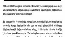 Elazığ'da Trafik Yasakları Uzatıldı