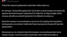 İletişim Başkanı Duran'dan Suriye Açıklaması