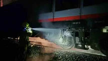 Susurluk'ta Yük Treni Yangını