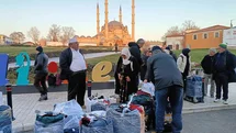 Edirne Umrecileri Selimiye Meydanı'nda Karşılandı