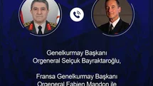 Genelkurmay Başkanı Bayraktaroğlu, Fransız mevkidaşı Mandon ile görüştü