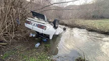 Yozgat'ta Otomobil Dere Yatağına Uçtu