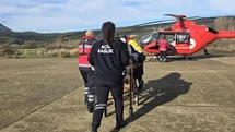 Gökçeada'da Hasta Helikopterle Sevk Edildi