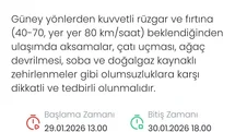 Denizli'de Fırtına Uyarısı Yapıldı