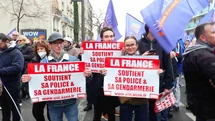 Fransa'da Polis Destek Yürüyüşü