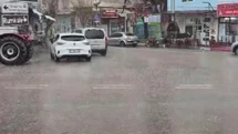 Yavuzeli ilçesinde yağış etkili oldu