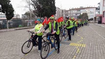 Aydın'da Bayrak İçin Pedal Çevirildi