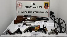 Düzce'de Ruhsatsız Silah Ele Geçirildi