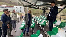 Yığılca ilçe stadında tribün çalışması devam ediyor