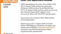 YKS Başvuruları İçin Tarihler Açıklandı