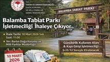 Balamba Tabiat Parkı İhaleye Çıkıyor