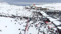 Erciyes Kayak Merkezi'nde Yoğunluk Yaşandı