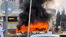 Gaziantep'te Halk Otobüsü Yangını