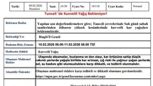 Tunceli'de Kuvvetli Kar Yağışı Bekleniyor