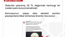 DMM'den 10 TL Para Açıklaması